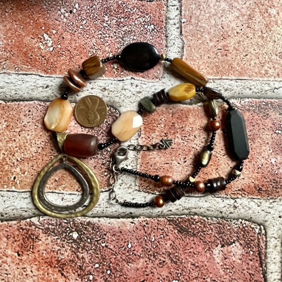 Silpada Retired Multi-Gemstone Beaded Necklace 18"-20" Sterling Collectable - Picture 8 of 8